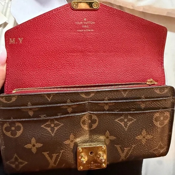 Louis Vuitton Monogram Red and Brown Clutch